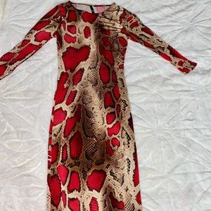 Snake pattern dress